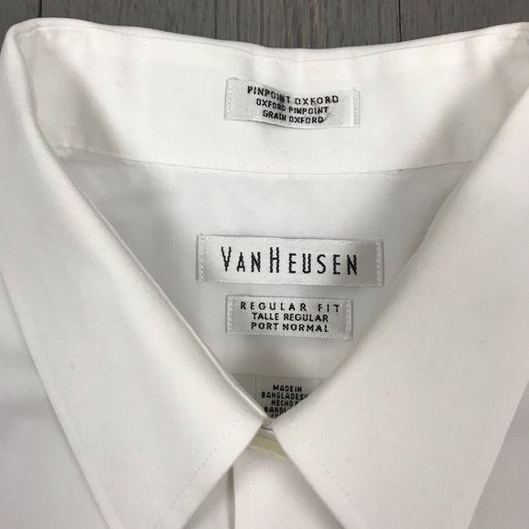 Van Heusen Pinpoint Oxford Regular Fit Button Down - Picture 4 of 8